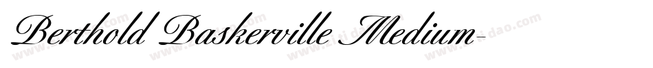 Berthold Baskerville Medium字体转换
